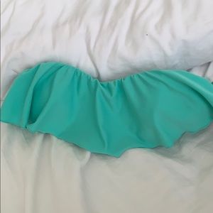 O’Neil Turquoise Strapless Swimsuit Top
